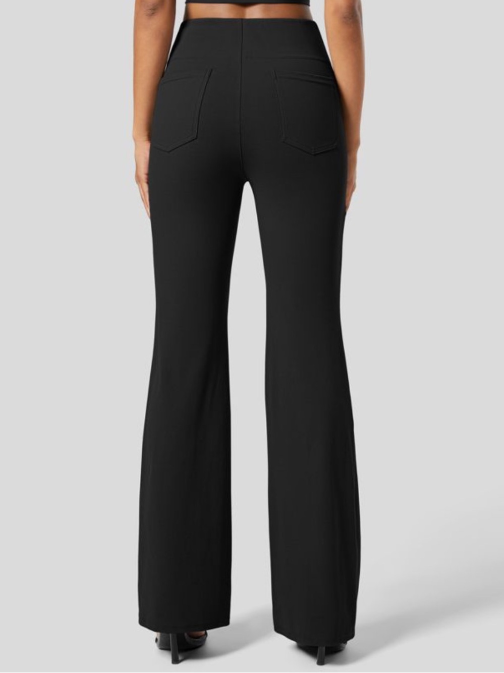 Halara Flex High Waisted Back Side Pocket Slight Flare Work Pants size medium - Picture 2 of 12